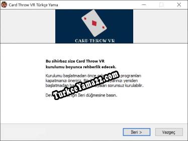 Card Throw VR oyunun tam çevirisi