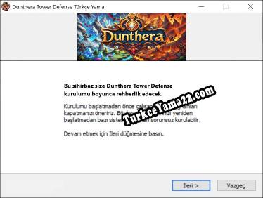 Dunthera Tower Defense oyunun tam çevirisi