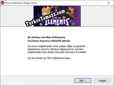 Rise of Elements oyunun tam çevirisi