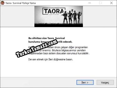 Taora Survival oyunun tam çevirisi
