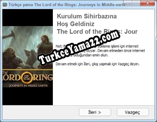 The Lord of the Rings: Journeys in Middle-earth oyunun tam çevirisi